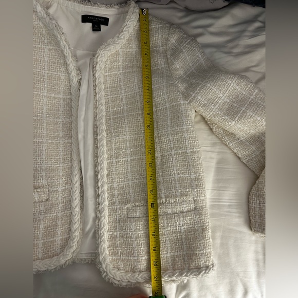 Ann Taylor Petite Braided Trim Tweed Jacket - Picture 4 of 4